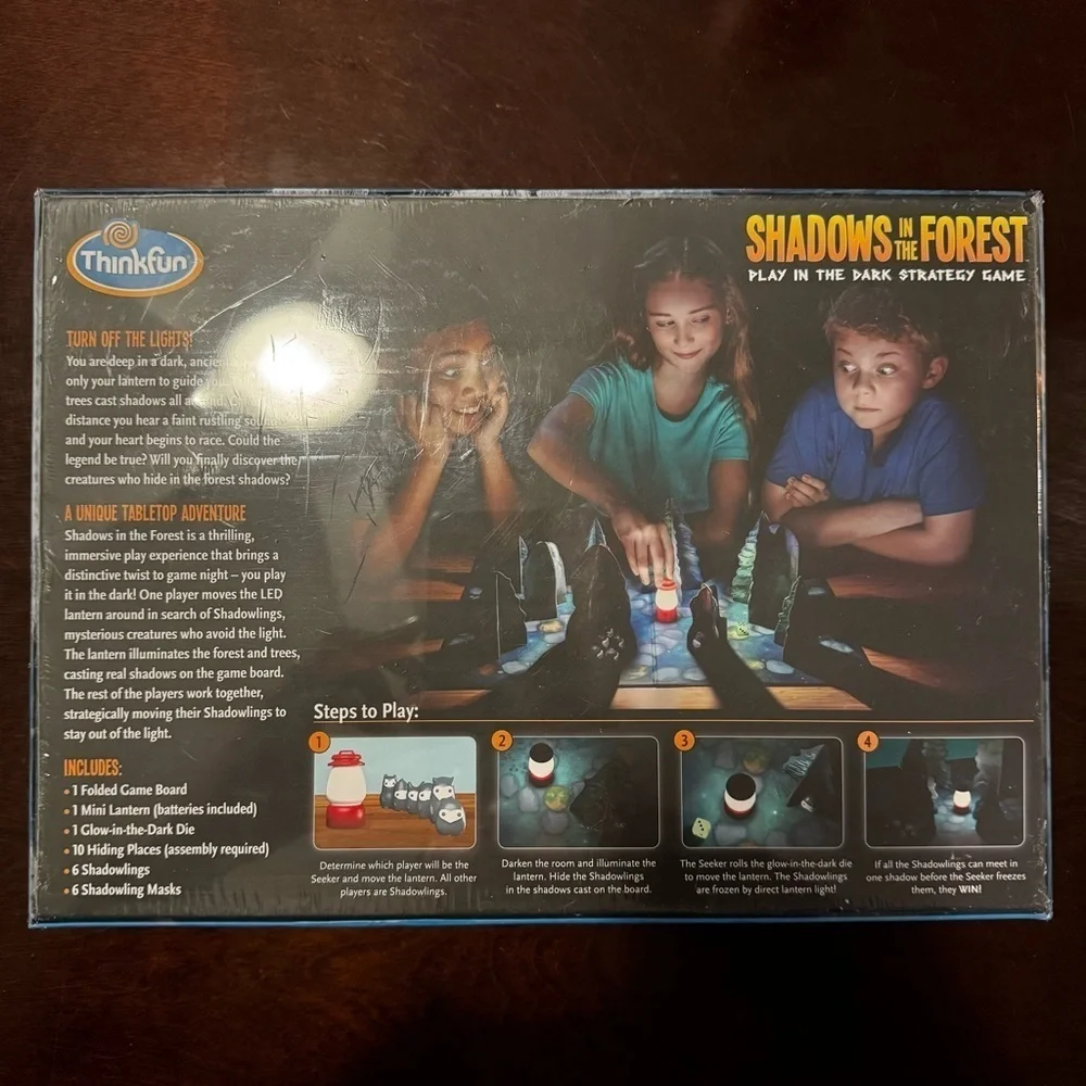Shadows in The Forest Board Game Play in The Dark Strategy ThinkFun 1052-T New